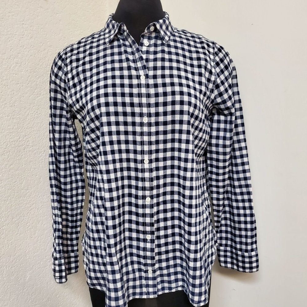 JCrew Boy Shirt Long Sleeve Spread Collar Size 12